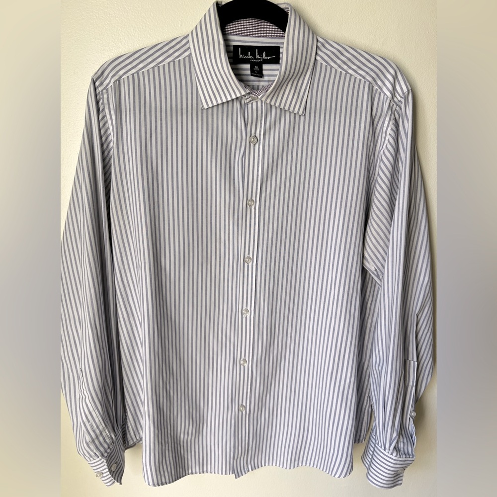 PURPLE PINSTRIPE SHIRT